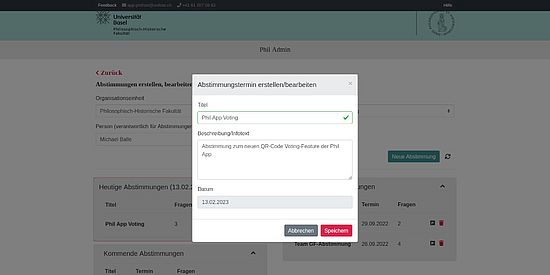 Votingfrage bearbeiten